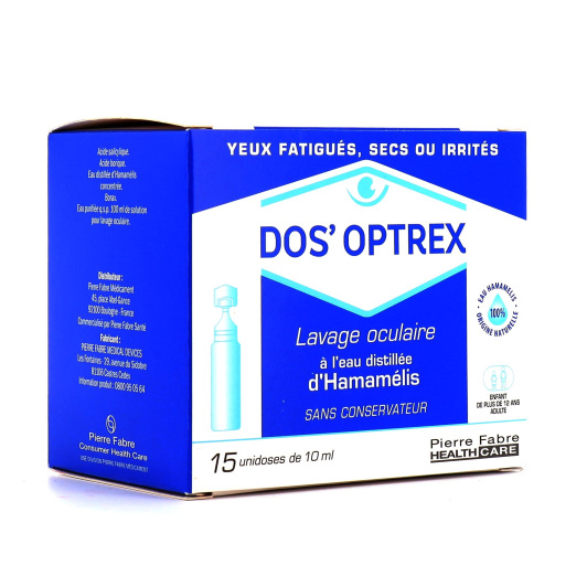 Dos'Optrex Solution pour lavage oculaire 15 unidoses