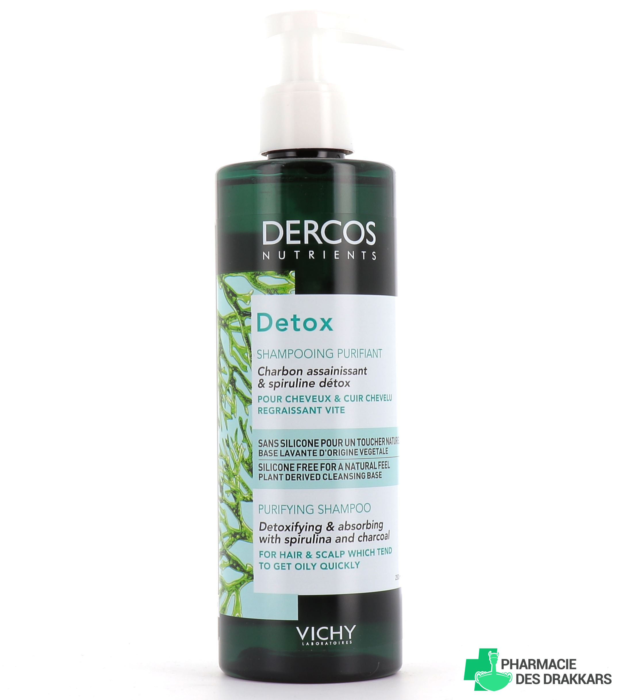 Shampooing detox dercos nutrients 250ml - vichy | pharmacie des drakkars