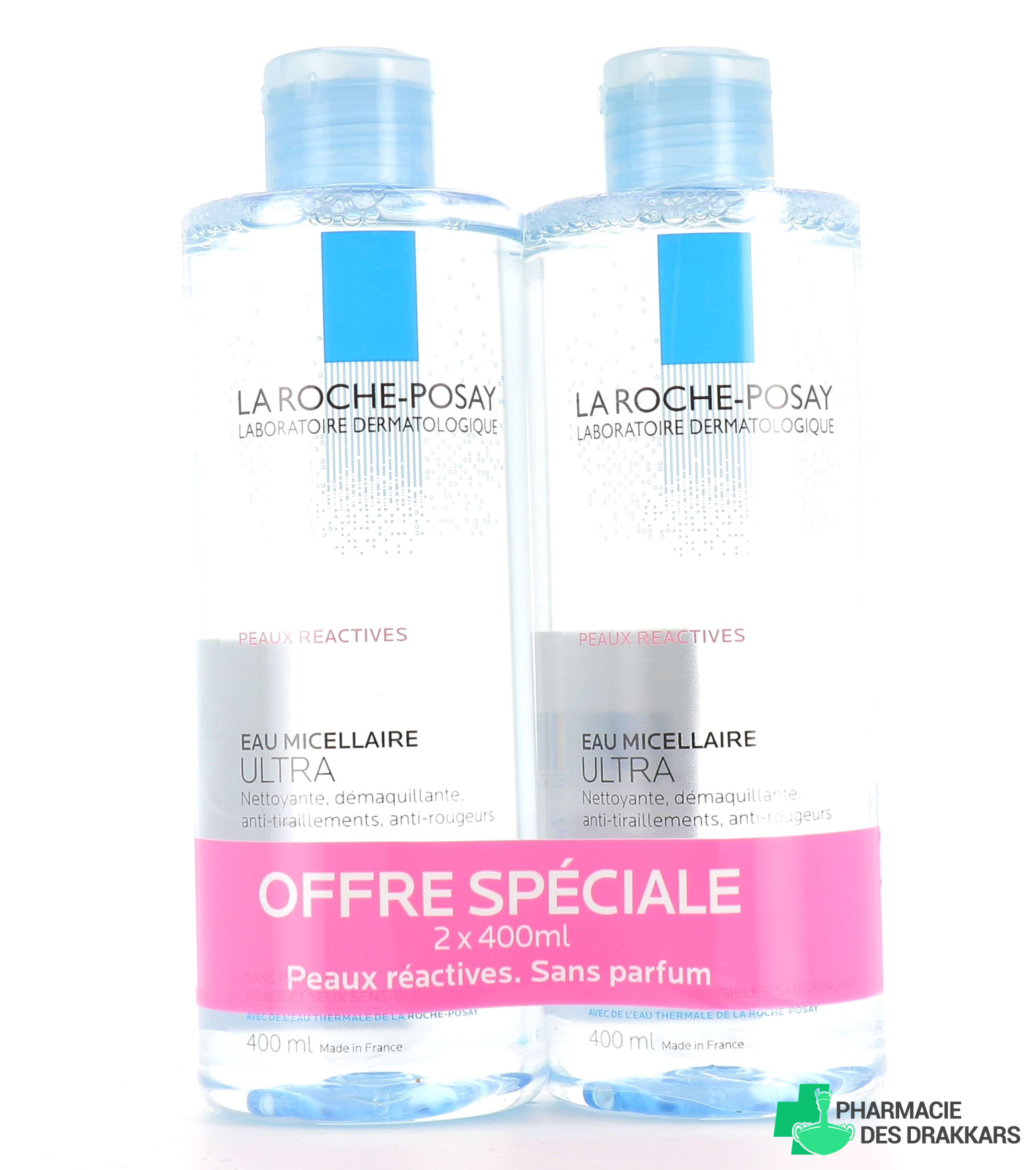 La Roche Posay Eau Micellaire Ultra Peaux Réactives Lot 2x 400ml