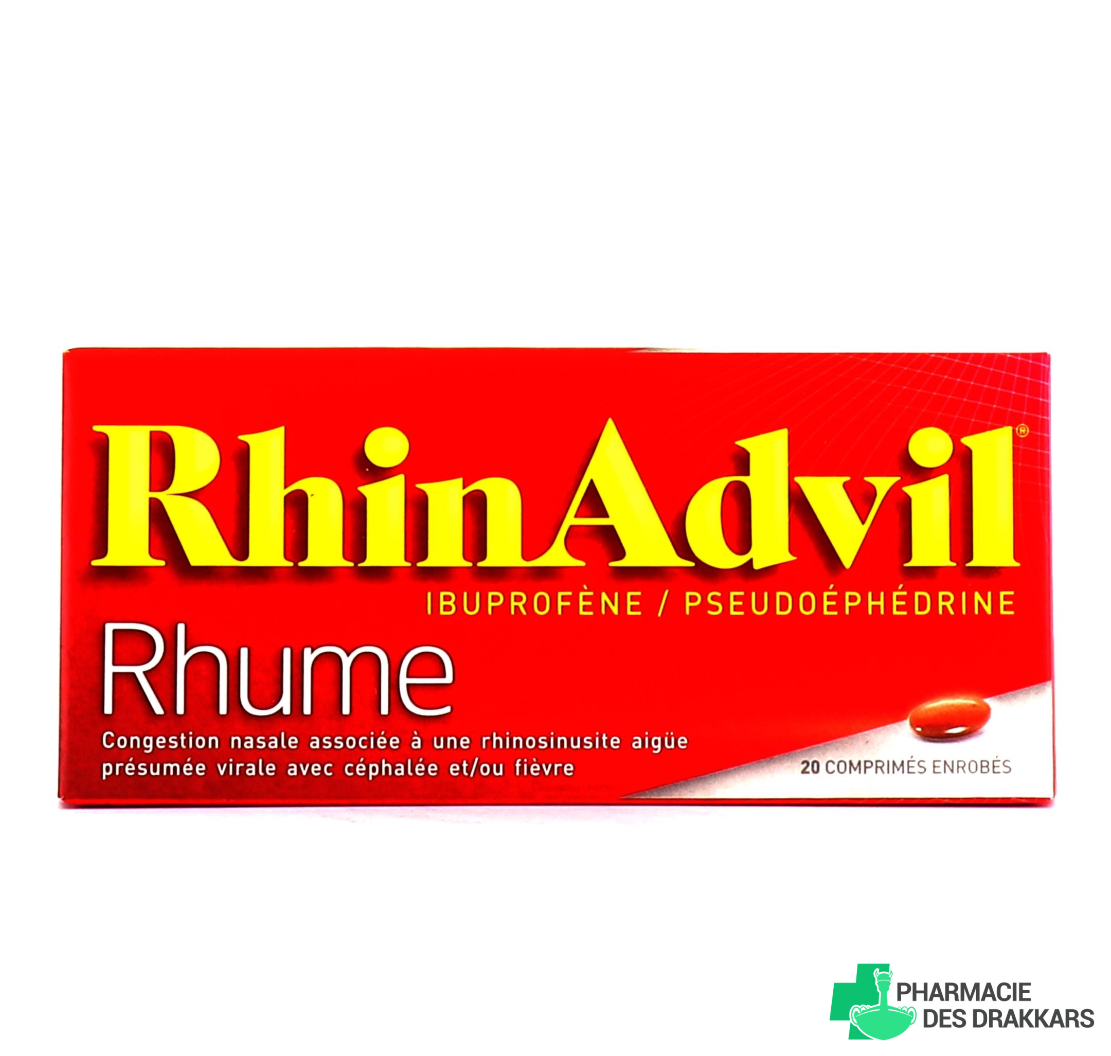 Rhinadvil Rhume Ibuprofènepseudoephedrine 20 Comprimés