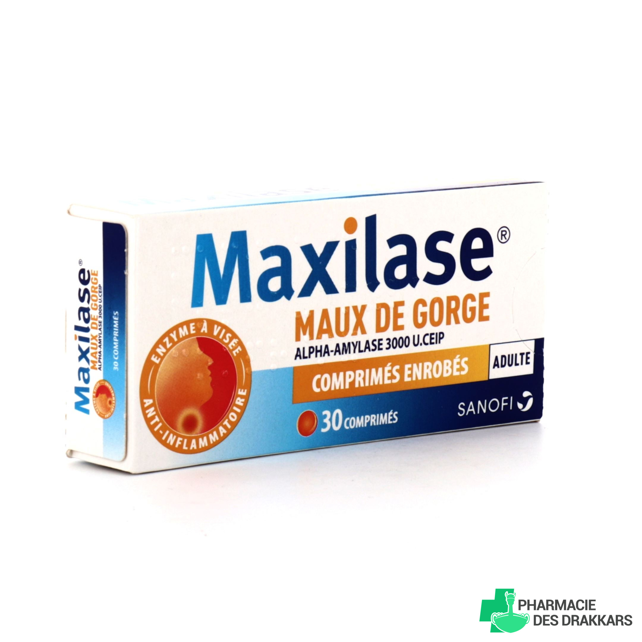 Maxilase 30 Comprimés - SANOFI | Pharmacie Des Drakkars